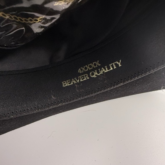 The Roundup 4X Beaver black cowboy hat size 7 1/8 western rancher - Picture 5 of 8